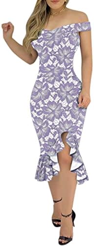 Женствена рокля iLUGU Дължина до коляното с Къс ръкав и кръгло деколте, под формата на Тиква, в стил Мозайка,