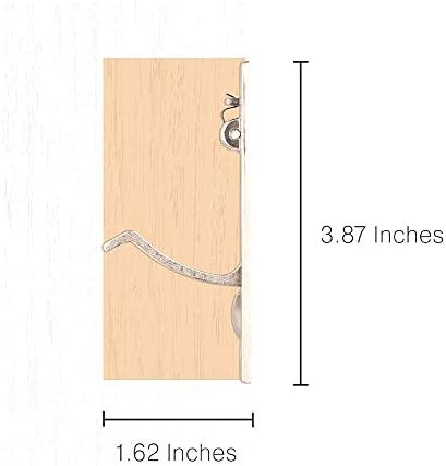 Дървена дръжка | 2 опаковки за теглене на ръбове|, Подходящ за врати на гардероб, баня, перално и коридор | (Матиран черен, 2 опаковки)