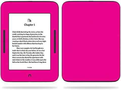 Кожата MightySkins е Съвместим с Barnes & Noble Nook GlowLight 3 (2017) - Обикновен ярко розово | Защитно, здрава и уникална vinyl стикер | Лесно се нанася и е оттеглено | Произведено в САЩ