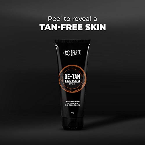 Beardo De-тан Peel off Маска за лице за мъже, 100 g | Маска за лице, Почистване и дълбоко почистване на всички типове кожа l Премахва Мъртвите клетки, замърсяванията и запазва е?