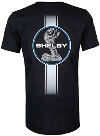 Черна тениска Shelby Muscle райе | Официално лицензиран продукт Shelby® | памук | Размер: Среден