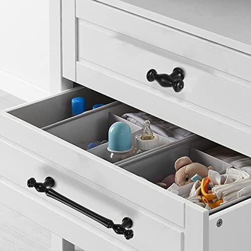 BRONZEHOMM 20 Бр 5 Инча (128 мм) Матово Черни Дръжки на Кухненски шкаф, Прибиращи Елементи на Кухненски шкаф за чекмеджета Шкафа