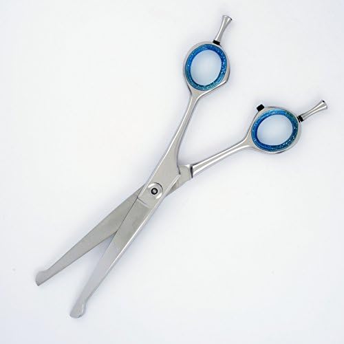 Ултра ножици 7 извити надолу, професионални ножици за грижа за домашни любимци, двойна поставка за пръстите,