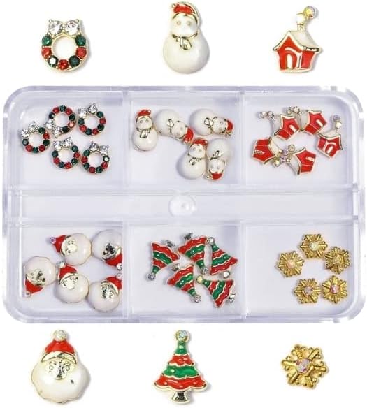 Коледна Серия от Талисмани за дизайн на ноктите, Кристали за дизайн на ноктите Направи си сам, Аксесоари за