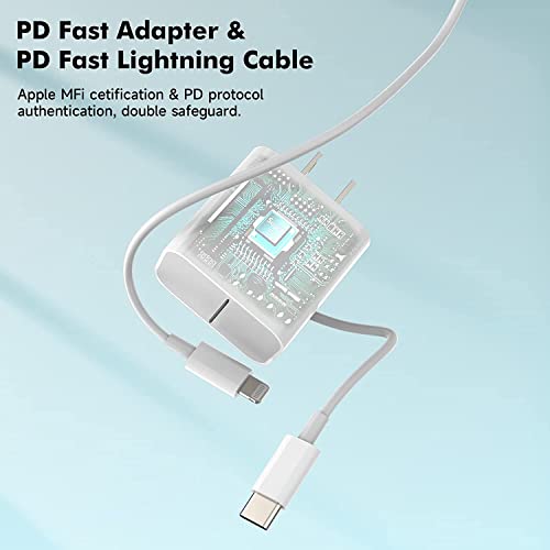Бързо Зарядно Устройство за iPhone 20 W PD USB C Стенен Адаптер Бързо Зарядно устройство с [Пфи Сертифициран]