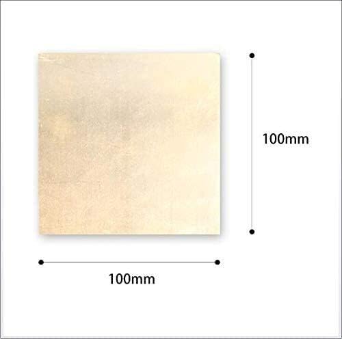 NIANXINN Метална Тонколистовая фолио табела Мед метален лист Фолио плоча 1,5 мм x 100 X 100 мм, Нарязани листове медна метална плоча (Размер: 100 mm x 100 mm x 1.5 mm)