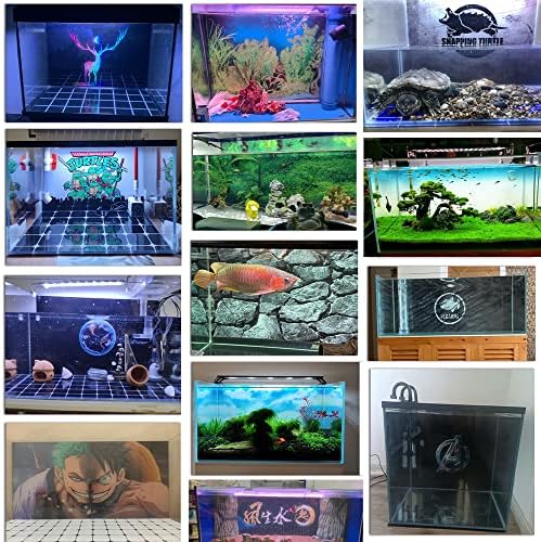 Фон за аквариум 3D Каменни стени от Мрамор HD Тапети с печат Аквариум за местообитанията на Влечугите Фонови Декорации от PVC Пейзаж Плакат, Стикер (23,6x35,4 (60x90 см))