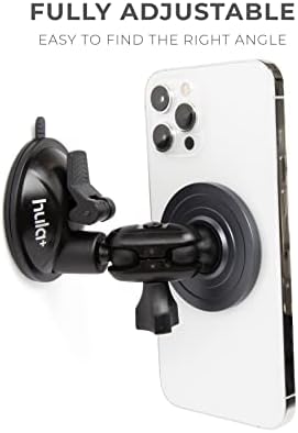 Hula + MagSafe - Държач за мобилен телефон с огледало / вана / Душ за iPhone 14, 13, 12, Pro, Pro Max и Mini. Универсално закрепване за телефона всеки ден с магнитно затваряне, което е съвме?