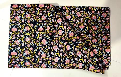 Индийски Меки Памучни тъкани с ръчно Принтом Двор, Цветен Плат с принтом за Курти, рокли, Калъфи за възглавници