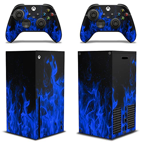 Стикер 247 Skins Graphics kit, Съвместима с Xbox Series X и безжични контролери - Ice Blue Flame