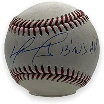 Дейвид Ортиз подписа Автограф OMLB с Надпис 13 WS MVP JSA - Бейзболни топки с автографи