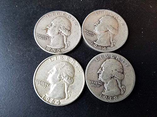 1932 Различни марки мента - Сребърни Вашингтонские четвертаки 1964 4-монети, деноминирани 1,00 долара-по една