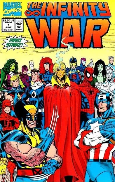 Войната безкрайност, № 1 (павилион за вестници) VF / NM; Комиксите на Marvel | Отмъстителите Джим Старлин