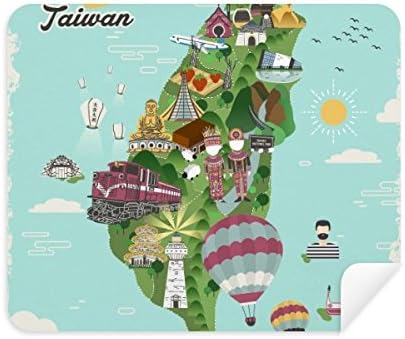 Карта на Тайван Пейзаж на Китай Travel Плат За Почистване на Екрана за Пречистване на 2 елемента Замшевой Тъкан