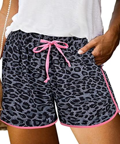 Шорти TIYOMI Размер Плюс за жените, Плажни Шорти с завязками, къси Панталони с джобове, Тай-боя/Леопард/Rainbow (XL-5XL)