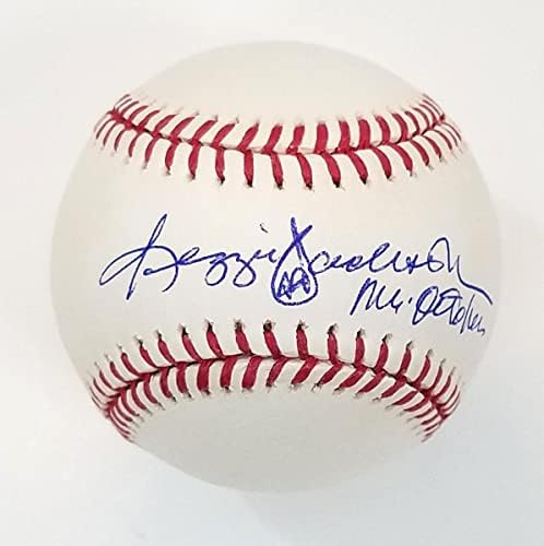 Бейзболен клуб Ню Йорк Янкис ОМЛ с автограф на Реджи Джаксън и стана Свидетел на г-н Октобери Бекет - Бейзболни