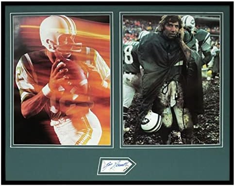 Набор от снимки на Джо Намата от Ню Йорк с Автограф, В Рамката на 16x20 JSA NY Jets, Алабама - Снимки NFL С автограф
