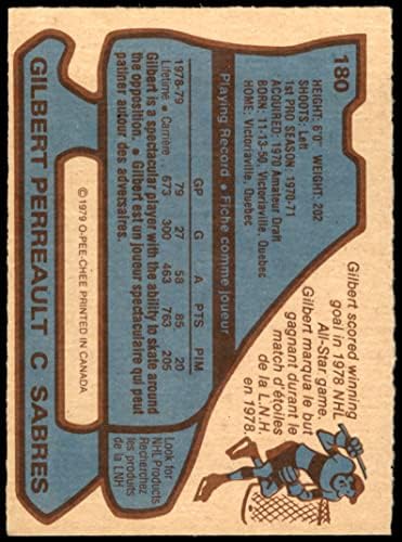 1979 O-Pee-Chee 180 Гилбърт Perro Сэйбрз (Хокейна карта) EX/MT Sabres