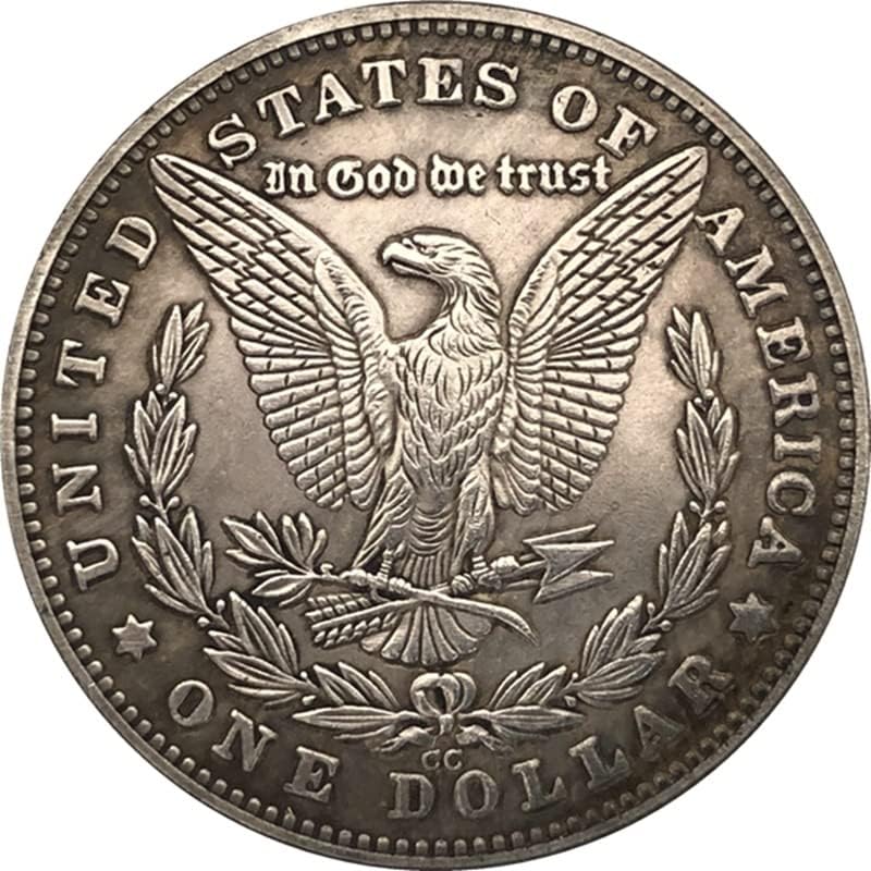 QINGFENG 38 ММ Антични Сребро Доларова Монета Американски Морган Скитник Монета 1890CC Занаят #113