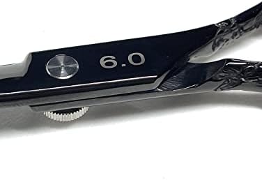 Ножица за подстригване на коса Fanatic Scorpion - Професионални ножици за коса от черен титан 6,0 см-Остават