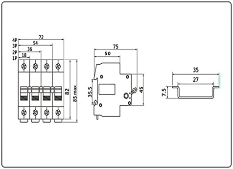 TINTAG 1P 2P 3P 4P Главен прекъсвач HL30 Изолиращ автоматичен прекъсвач Домакински Функционален разъединитель 32A 63A 100A Лазерен печат (Цвят: 2P, размер: 40A)