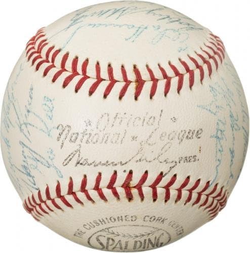 1957 Екипът на All Star Game Подписа бейзболни топки Элстона Хауърд Нели Фокс Йога Берра PSA - Бейзболни топки с автографи