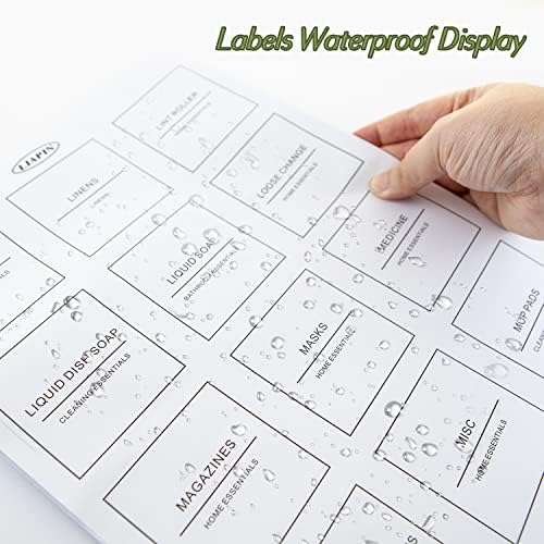 Етикети за дрехи LIAPIN – 156 броя на Етикети за организиране на кутии за съхранение, контейнери, Буркани - Готови етикети за организиране на консумативи за пране – Вод?
