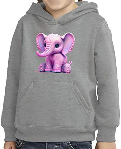 Сладък слон детски пуловер hoody с качулка - графичен гъба руното hoody с качулка - hoody с качулка любимци,