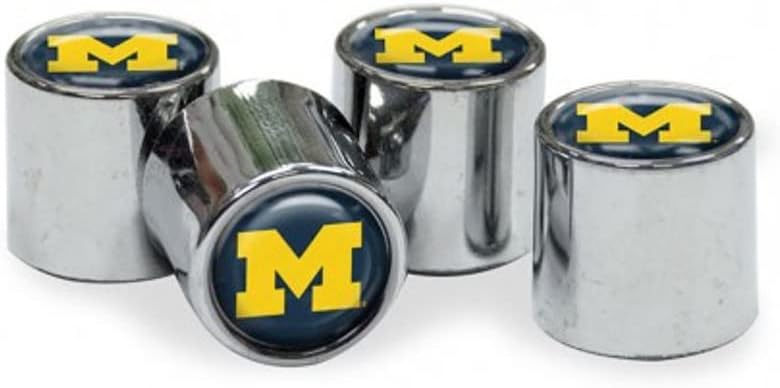 Метални Капачки за състав на вентила на гумата NCAA Michigan Wolverines, 4 бр. в опаковка