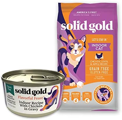 Solid Gold Let ' s Stay in - Суха храна за котки в домашни условия - в подкрепа На вълна и чувствителен стомах