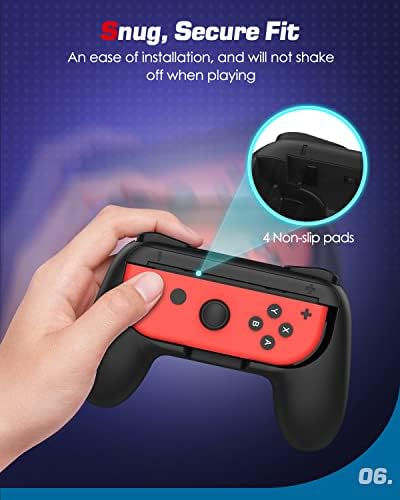 Дръжка MoKo за Nintendo Switch OLED Модели Joycon и Switch Joy-Против, [2 комплекта] Ергономичен комплект за