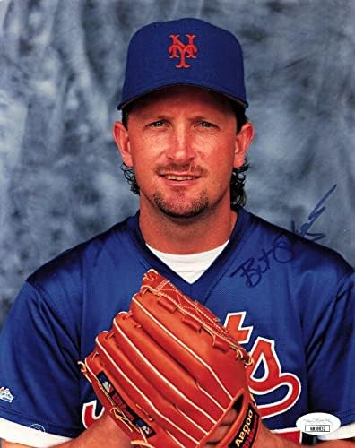 Брет Саберхаген Подписа 8x10 Ню Йорк Метс (JSA NN59832) - Снимки на MLB с автограф
