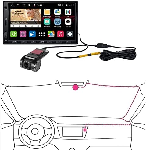Вграден USB видео рекордер ATOTO AC-44P2 1080P камера на таблото - Снимка със сензор Sony - Запис на видео в