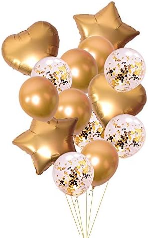 Златни Конфети От Латексови Балони, Комплект Балони От Метално Фолио, за Украса на Парти по Случай рождения