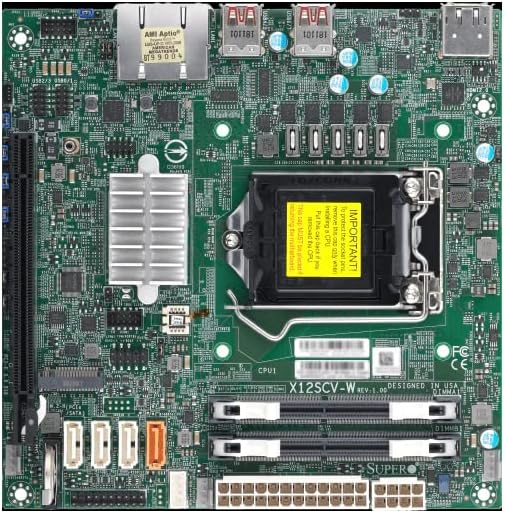 Сървърна дънна платка SUPERMICRO MBD-X12SCV-W-O Mini-ITX LGA 1200 Intel W480E