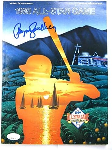 Райн Сэндберг Подписа Програма с автограф от 1989 MLB All-Star Game Cubs JSA AH04613 - Списания MLB с автограф