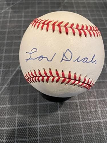 Lou Dials Негър League Single Signed Baseball Jsa - Бейзболни топки с автографи