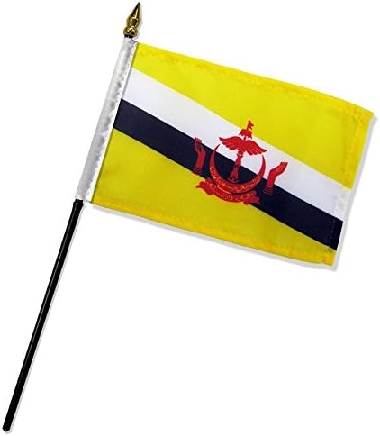 Бруней флаг-настолна пръчка 4 x 6 (без основа) (1 флаг)