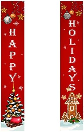 MYSGYH YANGPING - Коледна Украса Монтиране на Декоративна Завеса Куплет Деления Банери Коледен Врата Окачен