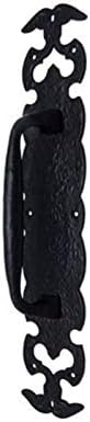 Adonai Hardware Lydda Тежкотоварни Декоративна рамка, която тяга от антикварен чугун с табела (1, черна, Настъргани