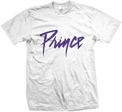 Официален лилаво лого Принц на Бяла тениска