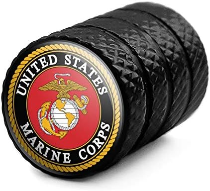 ГРАФИКА И МНОГО ДРУГИ Емблема на Морската пехота на USMC Черен Жълт Червен Официално Лицензиран Джанти Колела