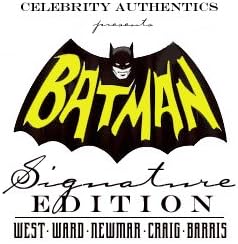 Адам Уест и Бърт Уорд с автограф 8x10 сериал Батман през 1960-те години, Фотография Batphone