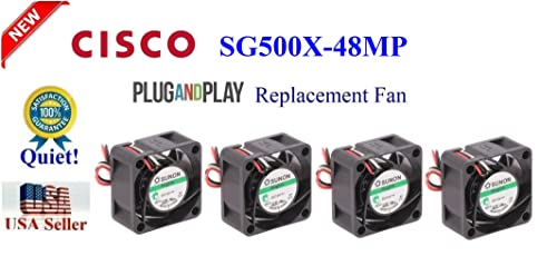 (4 групи) Сменяеми фенове безшумна версия с допълнително охлаждане, Съвместими с вентилатор Cisco SG500X-48MP
