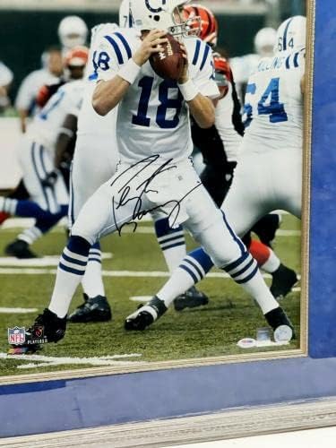 Пейтън Манинг е Подписал снимка 16x20 в рамката на Indianapolis Colts PSA / ДНК - Снимки NFL с автограф