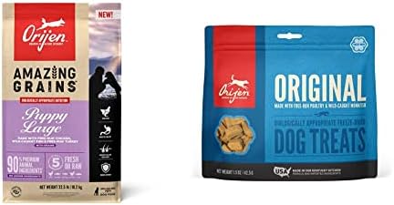 Суха храна за кучета ORIJEN®, с високо съдържание на протеин, невероятни зърно, за кученца от едри породи с