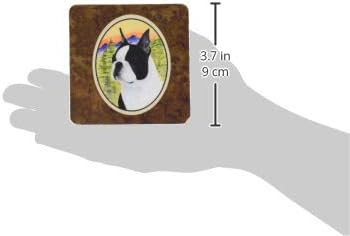 Поставка за пяна Caroline's Treasures Boston Terrier (комплект от 4 броя), 3,5 В x 3,5 Ш, цветни