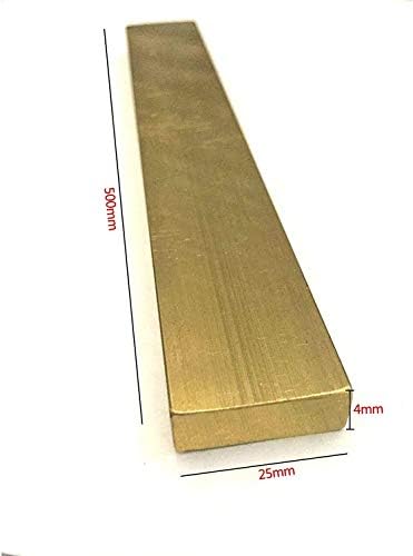 Месинг Плосък прът SoGuDio с Дебелина 4 мм от материал H62, годни за производството на 1 бр. годни за ръчна обработка на метали, латунная табела Направи си сам (размери: 25 м?