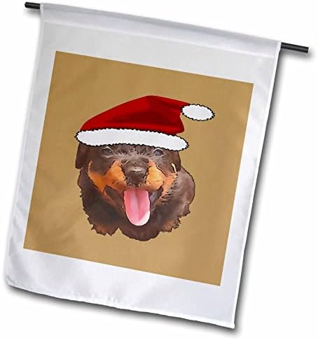 3. Сладко кученце ротвайлер в Празнична шапка на Дядо Коледа - Знамена (fl_356004_1)