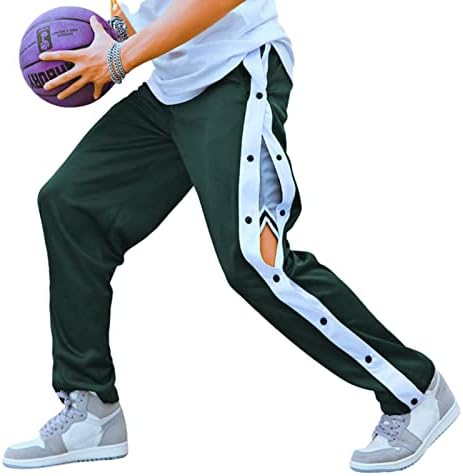 Deyeek / Мъжки Баскетбол Панталони с марж, Ежедневни Следоперативни Спортни Панталони с Джобове, с Висока Цепка